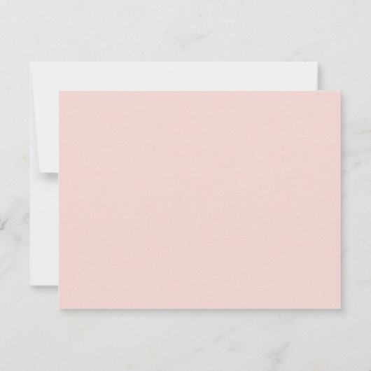 Blush roze bloemenfoto elegante bruiloft bedankkaart (Achterkant)