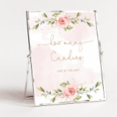 Blush roze bloemengoud raden hoeveel snoepjes poster