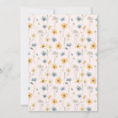 Blush roze bloemenit een meisje baby shower kaart (Achterkant)