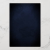 Blush roze bloemenjurk Quinceañera Folie Uitnodiging (Achterkant)