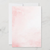 Blush roze bloemenmagnolia Waterverf bruiloft Kaart (Achterkant)