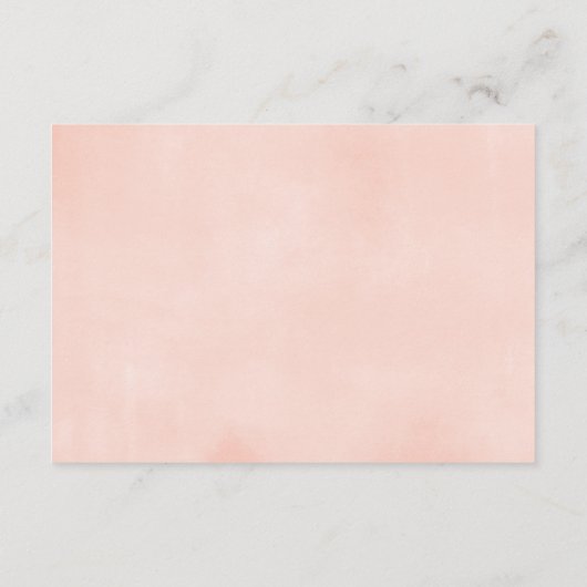 Blush roze bloemenmeisje baby shower boek aanvraag informatiekaartje (Achterkant)