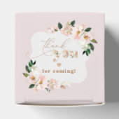 Blush roze bloemenmeisje baby shower Bracket Bedankdoosjes (Bovenkant)