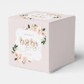 Blush roze bloemenmeisje baby shower Bracket Bedankdoosjes (Achterkant)
