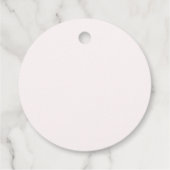 Blush roze bloemenmeisje baby shower dank u bedankjes labels (Achterkant)