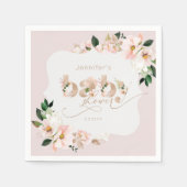 Blush roze bloemenmeisje baby shower servetten (Voorkant)