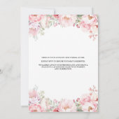 Blush roze bloemennamiddag thee verjaardagsfeest kaart (Achterkant)