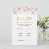 Blush roze bloemenouders Hoe oud Baby showers (Staand voorkant)