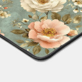 blush roze bloemenpatroon bureaumat (Hoek)