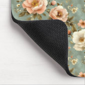  blush roze bloemenpatroon muismat (Hoek)