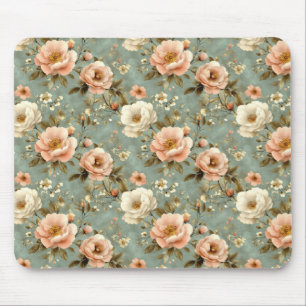 blush roze bloemenpatroon muismat