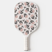 Blush roze bloemenpickleball peddel pickleball paddle (Voorkant)