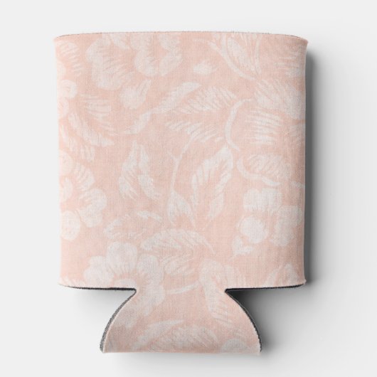 Blush Roze  Bloemenprint Monogram Blikjeskoeler (Achterkant)