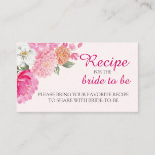 Blush roze bloemenrecept Deel een Vrijgezellenfees Informatiekaartje