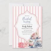  blush roze bloementhee party Vrijgezellenfeest Kaart (Voorkant)