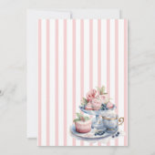  blush roze bloementhee party Vrijgezellenfeest Kaart (Achterkant)