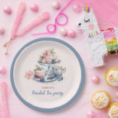 blush roze bloementhee party Vrijgezellenfeest Papieren Bordje (Feest)