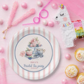 blush roze bloementhee party Vrijgezellenfeest Papieren Bordje (Feest)