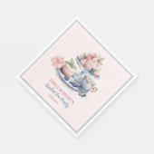  blush roze bloementhee party Vrijgezellenfeest Servet (Hoek)