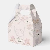 Blush roze bloementuin bruiloft met liefde cadeau bedankdoosjes (Voorkant Zijde)