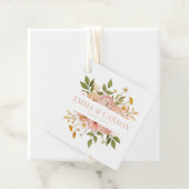  blush roze bloementuin bruiloft receptie bedankjes labels (In situ)