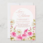 Blush roze bloementuinbloemen Vrijgezellenfeest Kaart (Voorkant)