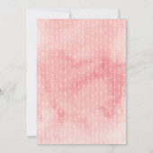 Blush Roze bloemenuitnodigingen Waterverf bruiloft Kaart (Achterkant)