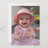 Blush & Roze bloemmeisjes 2e verjaardag Foto Kaart (Achterkant)