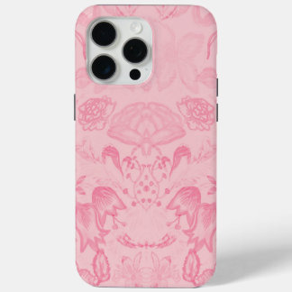 Blush Roze  Bloempatroon Elegant Romantisch iPhone 15 Pro Max Hoesje