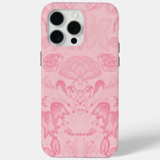 Blush Roze  Bloempatroon Elegant Romantisch Case-Mate iPhone Case (Achterkant)
