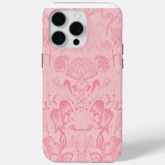 Blush Roze Bloempatroon Elegant Romantisch iPhone 15 Pro Max Case