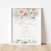 Blush roze bloemstang poster
