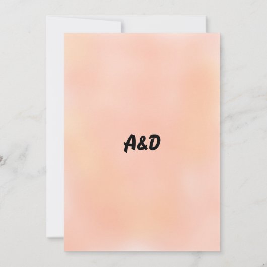 Blush roze bloesem bruiloft Bewaar datum Kaart (Achterkant)