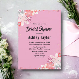 Blush Roze Bloom Rozen Zomer Bloemen Vrijgezellenf Kaart