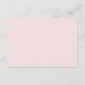 Blush Roze Boek Aanvraag Baby shower Informatiekaartje (Achterkant)