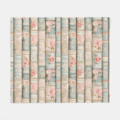 blush roze boek stacks fleece deken (Voorkant (Horizontaal))