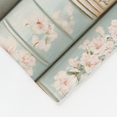 blush roze boek stacks fleece deken (Hoek)