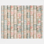  blush roze boek stacks fleece deken (Voorkant (Horizontaal))