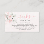 Blush Roze Boeken voor Baby Meisje Kaart (Voorkant)