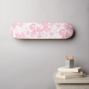 Blush roze bohemian elegante  bloemenkleur persoonlijk skateboard