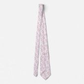 Blush roze bohemian elegante  bloemenkleur stropdas (Achterkant)