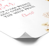 Blush Roze Boho Giraffe Baby shower Mom-osa Bar Poster (Hoek)