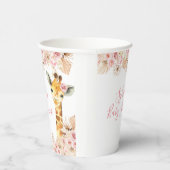 Blush Roze Boho Giraffe Baby shower papier Cup Papieren Bekers (Rechts)