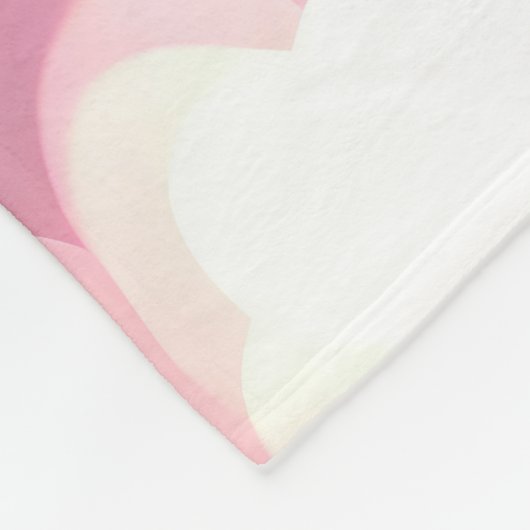 Blush roze bokeh harten fleece deken (Hoek)