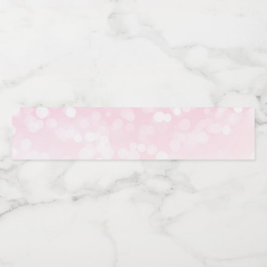 Blush Roze Bokeh Waterfles Etiketten (Enkel label)
