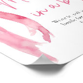 Blush roze boog bericht in een fles teken spel poster (Hoek)