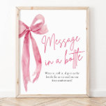 Blush roze boog bericht in een fles teken spel poster<br><div class="desc">De boodschap "Blush Pink Bow: She's Tying the Knot" in A Bottle Sign Game is een creatieve en sentimentele activiteit voor elk vrijgezellenfeest. Gasten worden aangemoedigd om welgemeende boodschappen, adviezen of goede wensen voor de aanstaande bruid te schrijven en ze in decoratieve flessen te plaatsen die tijdens het evenement worden...</div>
