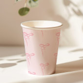 Blush roze boog patroon minimalistisch meisje baby papieren bekers