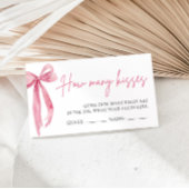 Blush roze boog raden hoeveel kussen spel informatiekaartje