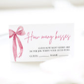 Blush roze boog raden hoeveel kussen spel informatiekaartje